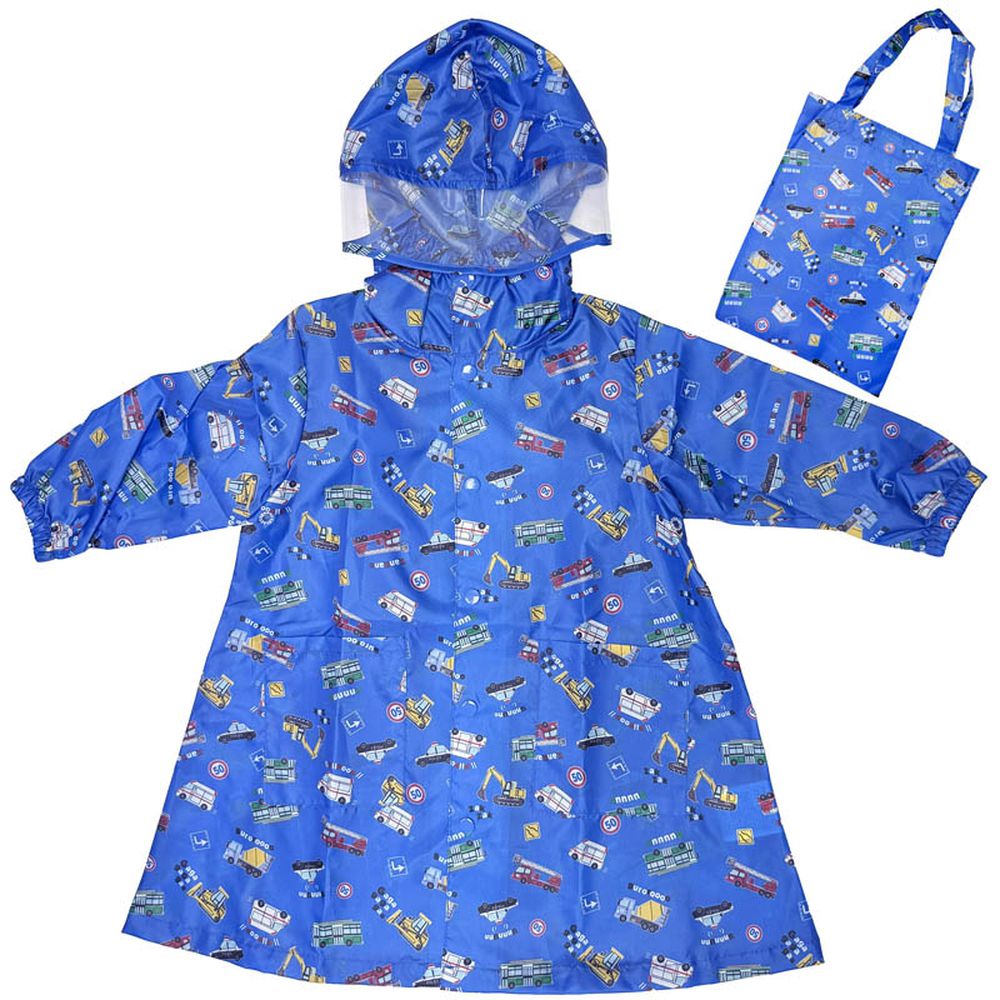 滿版印花雨衣-藍色