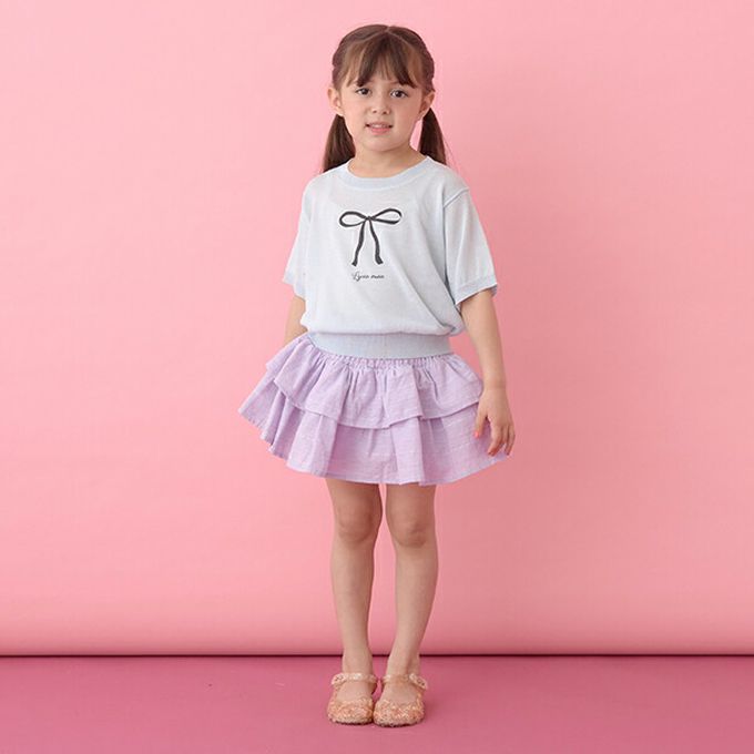 日本 Lycee mine - 澎澎荷葉邊皺褶褲裙-綠