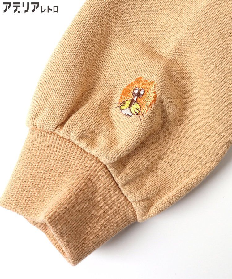 日本 BREEZE - 聯名款 昭和風純棉長袖上衣-冰淇淋蘇打-淺灰