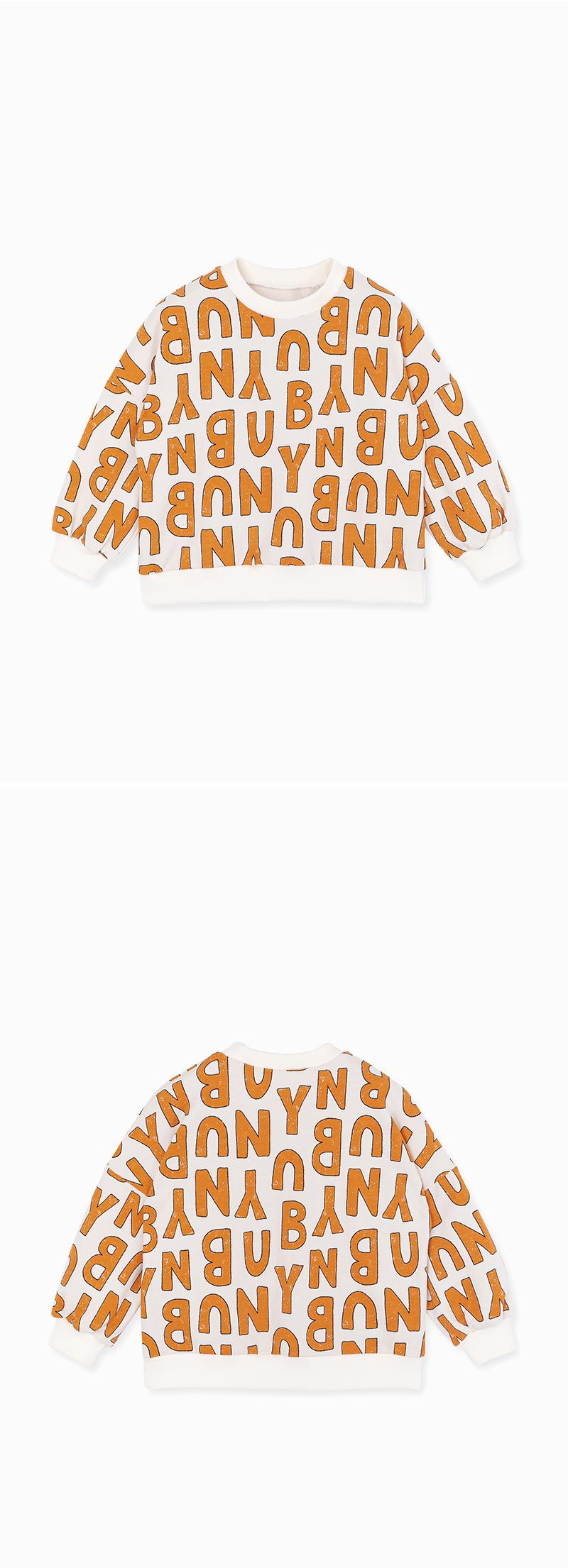 韓國 OZKIZ - 滿版字母印長袖大學T