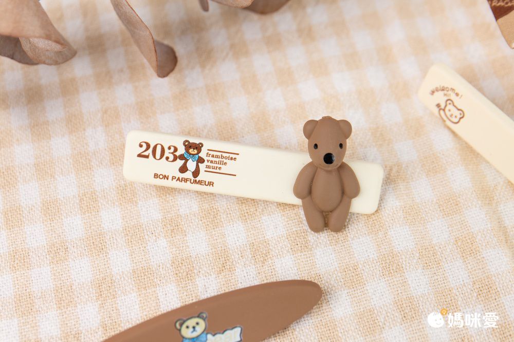 甜美造型兒童髮夾-miu貓咪-米白色