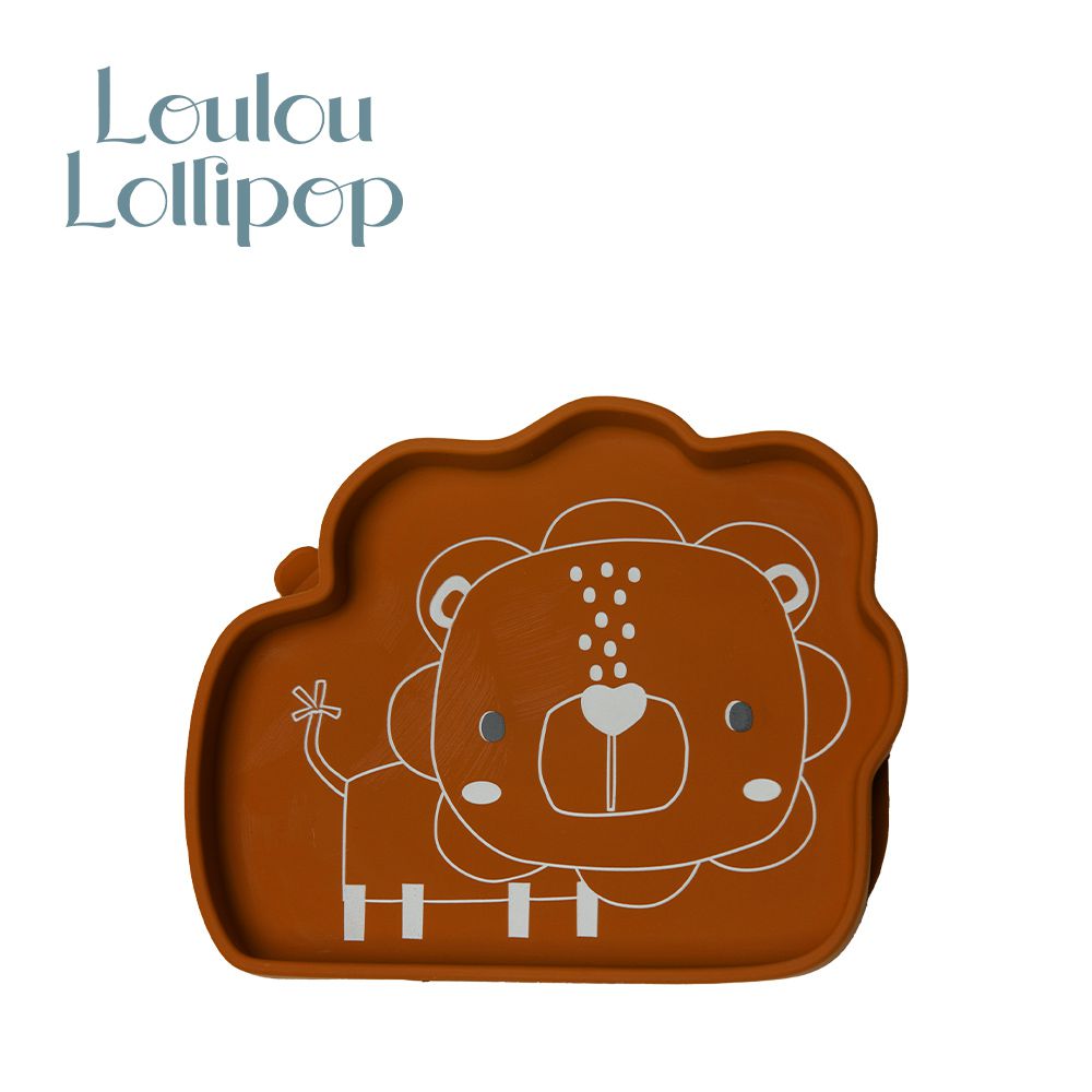 Loulou Lollipop - 加拿大 動物造型 防滑矽膠餐盤-勇敢萊恩