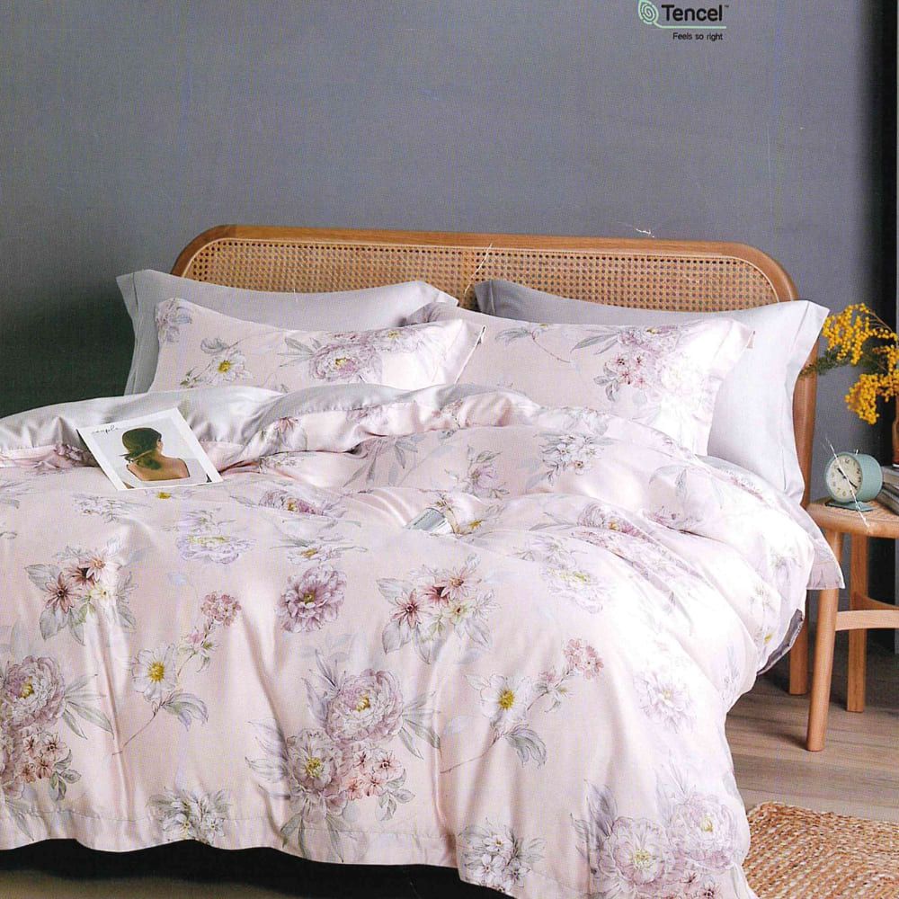 《頂級60支》100%純天絲 鋪棉兩用被床罩八件組-特大6x7尺-多款任選