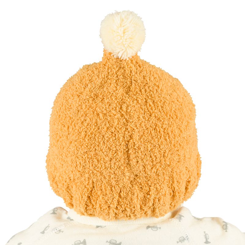 akachan honpo - 毛茸茸尖尖針織帽-芥末黃色