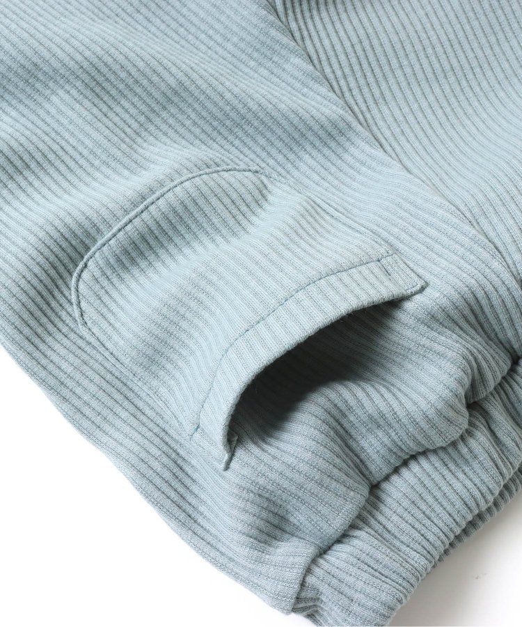 日本 BREEZE - 羅紋木耳時髦開叉長褲-象牙白