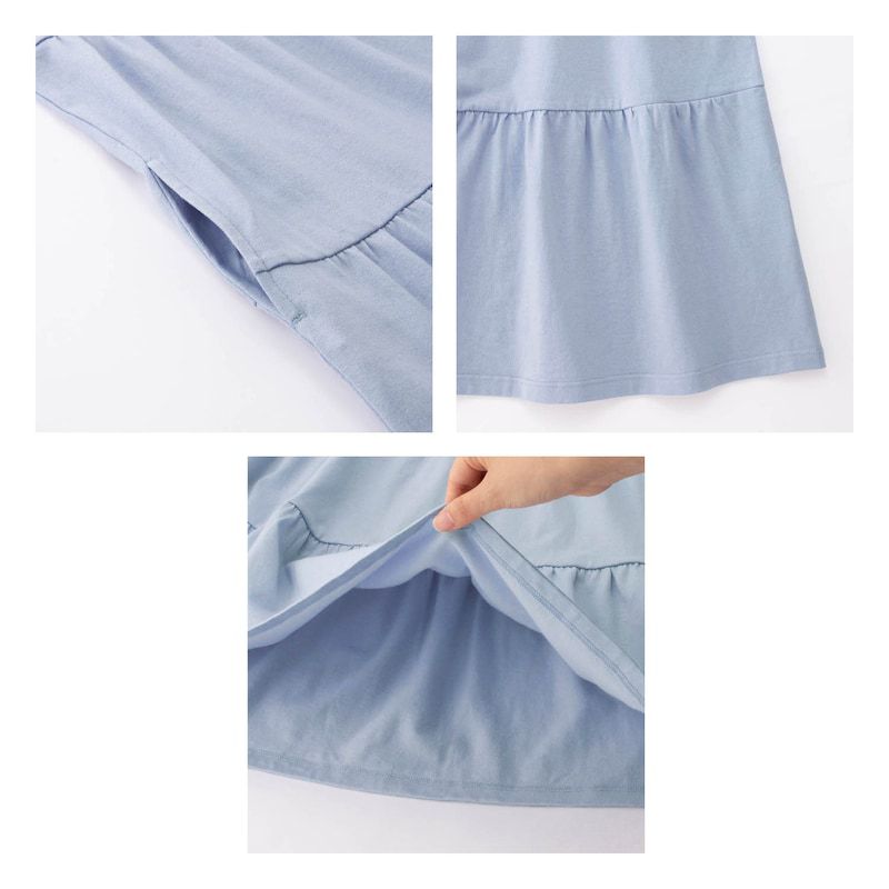 日本千趣會 - 優雅蛋糕層次法式袖洋裝(大人款)-綠卡其