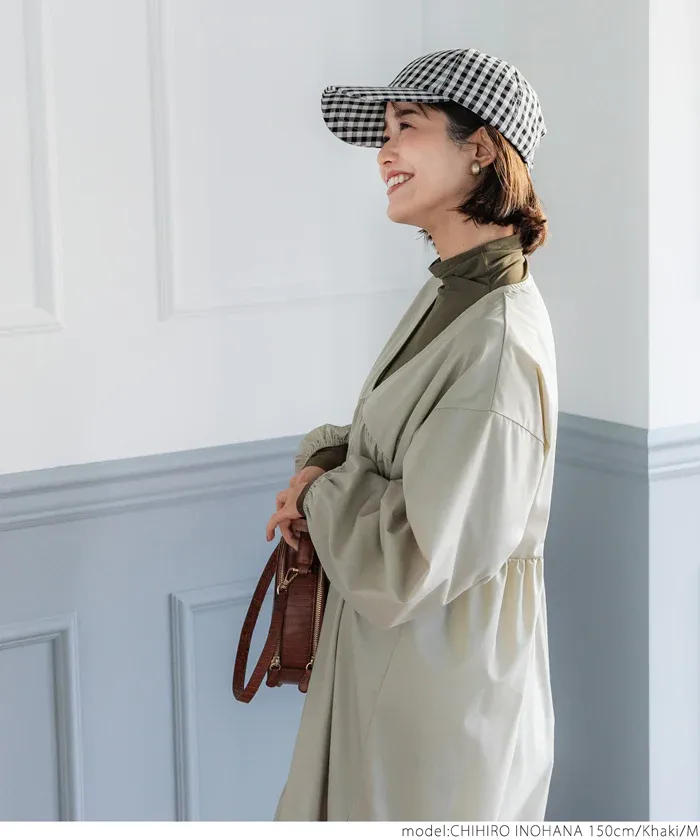 日本 COCA - 微透膚立領長袖上衣/內搭-深可可