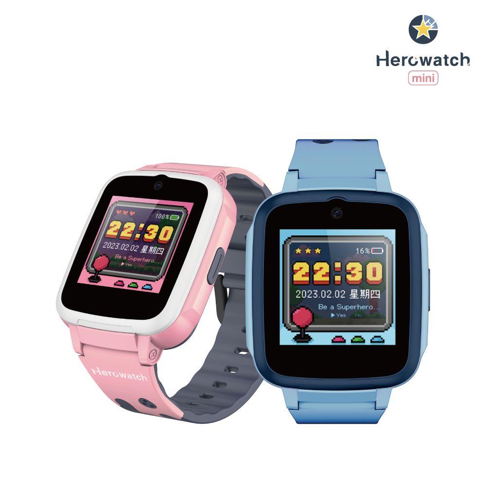 Hero Watch - mini 兒童智慧手錶-mini粉-台灣大物聯網卡、充電頭、螢幕貼、SIM撬片、充電線、保護套、貼心提醒、保固卡、說明書-50g