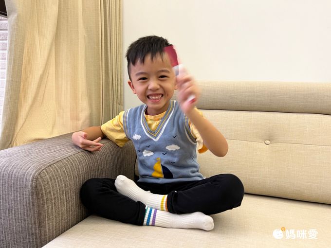 舒適V領提花針織背心-帆船-藍色