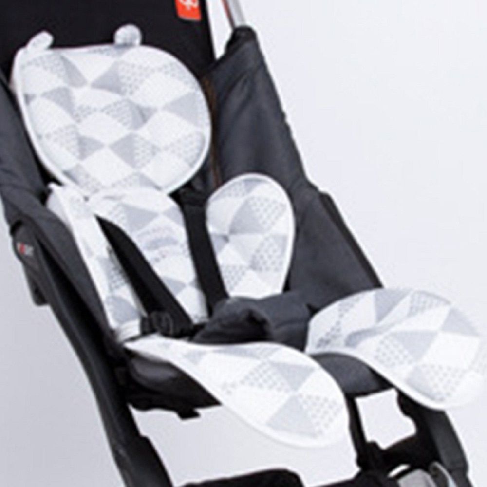 JoyNa - 嬰兒推車坐墊 雙層加厚3D透氣安全座椅透氣墊-灰色