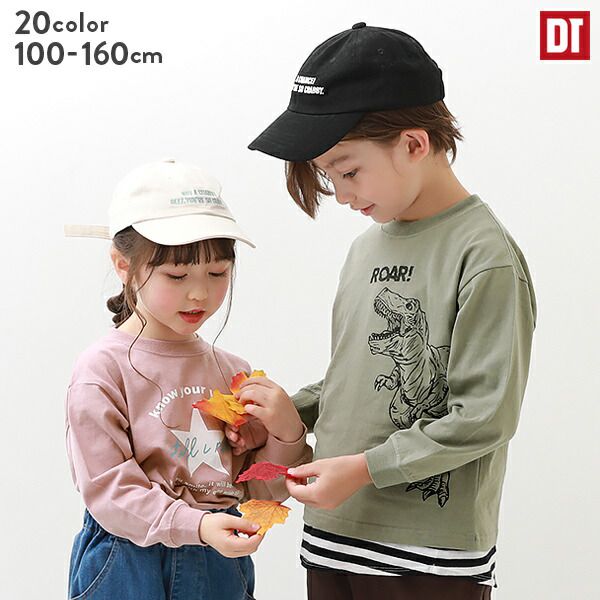 日本 devirock - 純棉 定番百搭印花長T-手繪暴龍-淺軍綠