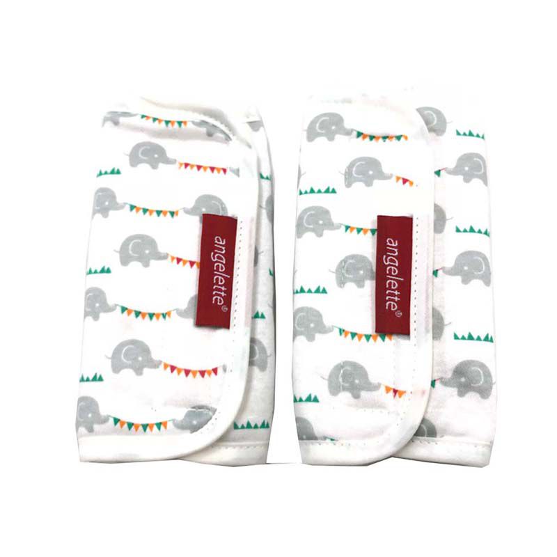 akachan honpo - angelette背帶口水巾-大象-白色