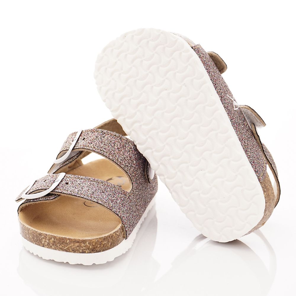 Arnold Palmer 雨傘牌 - 卡通童鞋-專櫃晶亮軟木涼鞋款(中小童段)-粉紅