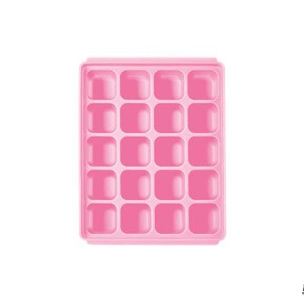TGM - 馬卡龍 白金矽膠副食品冷凍儲存分裝盒 (S - 粉色)