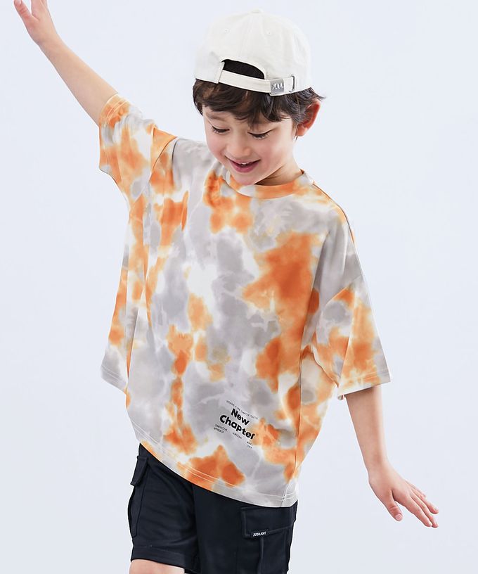 日本 devirock - 速乾網眼暈染風涼爽短袖上衣-灰白