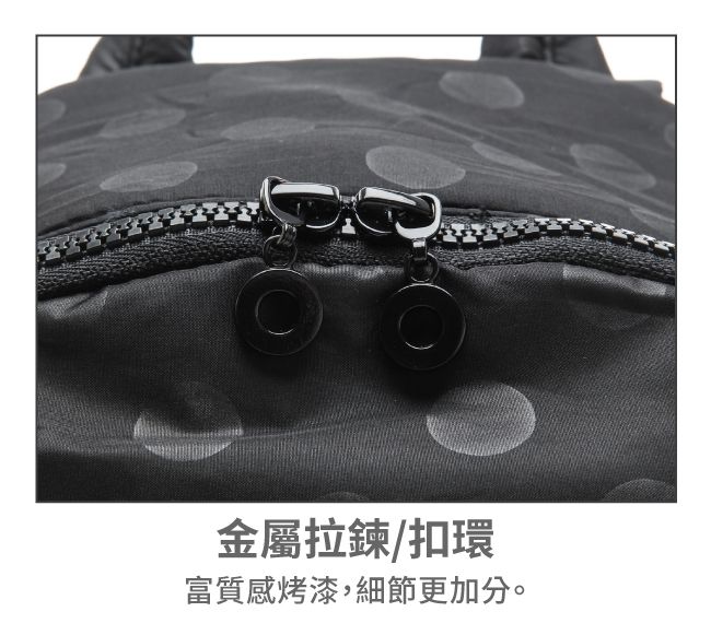 VOVAROVA - 漫步後背包-SHINY DOTTY 黑-黑 (29cmx12.5cmx40cm)