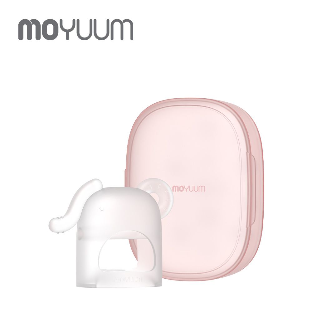 韓國 Moyuum - 白金矽膠手套固齒器 小小象-透明原色