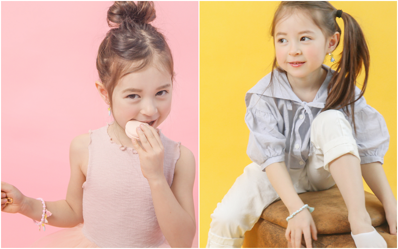 韓國 Babyblee - 童話耳夾-愛麗絲-藍