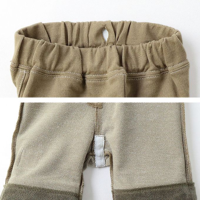 日本 ZOOLAND - 可愛水果口袋反摺造型短褲-奇異果-淺棕