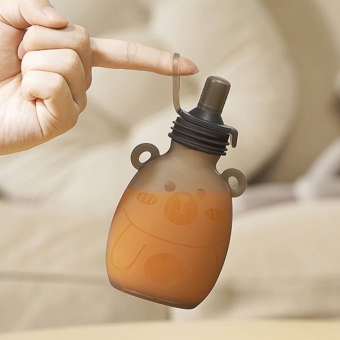 紐西蘭 HaaKaa - 矽膠小熊飲水袋(可裝飲料/果泥/嬰兒食品)-2入x170ml