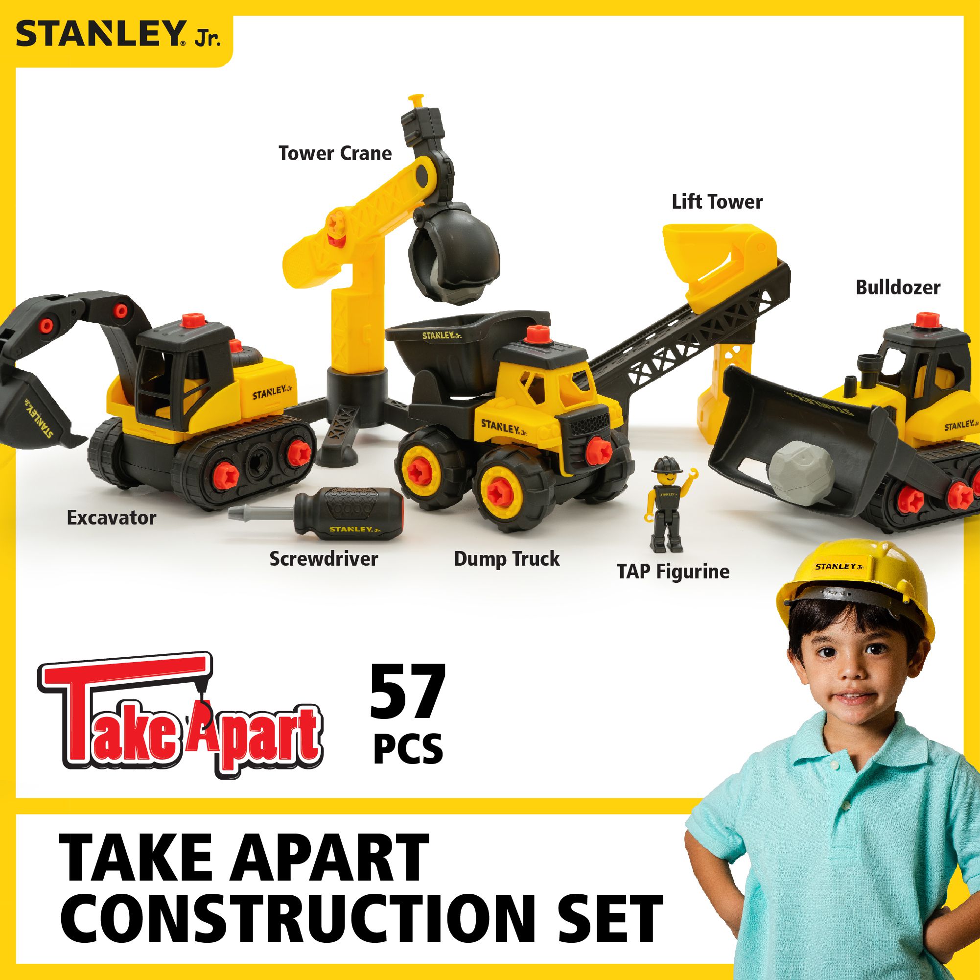 STANLEY Jr. - 組裝工程車-經典建築工程套組