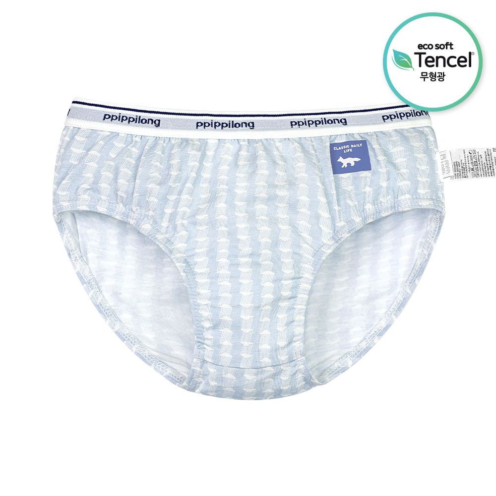 天絲纖維透氣三角褲(男寶)-幾何紋路-天藍