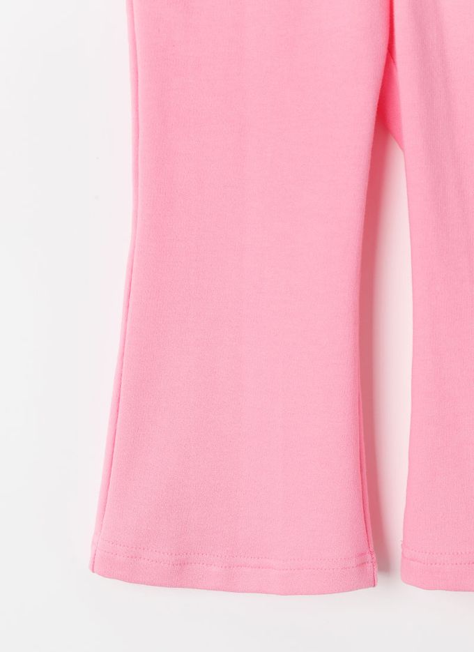 韓國 OZKIZ - 亮片網紗裝飾長袖微喇叭套裝-粉