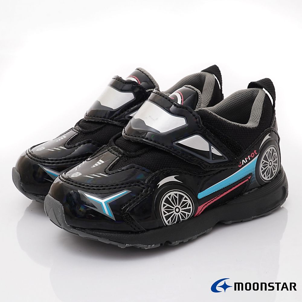 Moonstar日本月星 - 月星CR賽車運動鞋-CRC23286黑-15-19cm(中小童)-運動鞋-黑