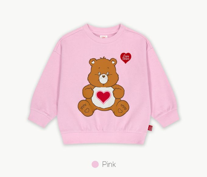 韓國 Care Bears - 聯名款大圖印長袖內磨毛套裝-灰