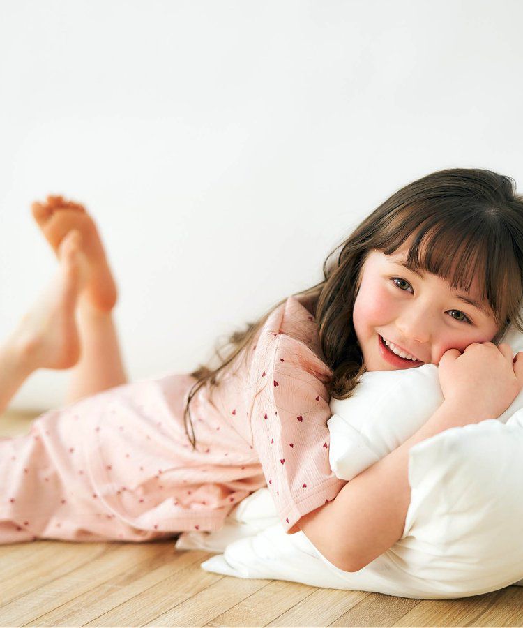 日本 apres les cours - 楊柳天竺棉夢幻感成套短袖家居服-小花-象牙白