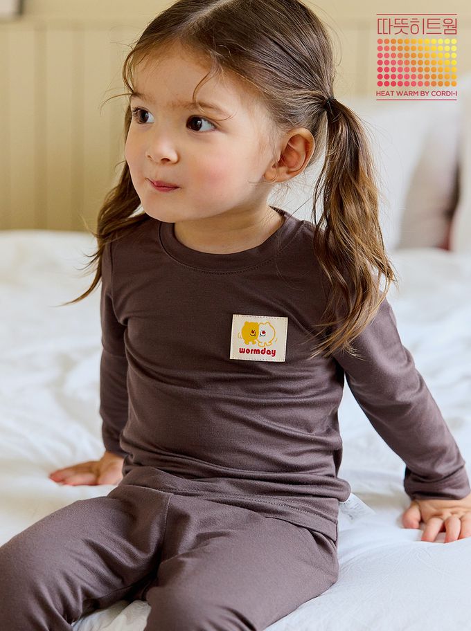 韓國 Cordi-i - 保暖彈性發熱衣套裝-芥黃