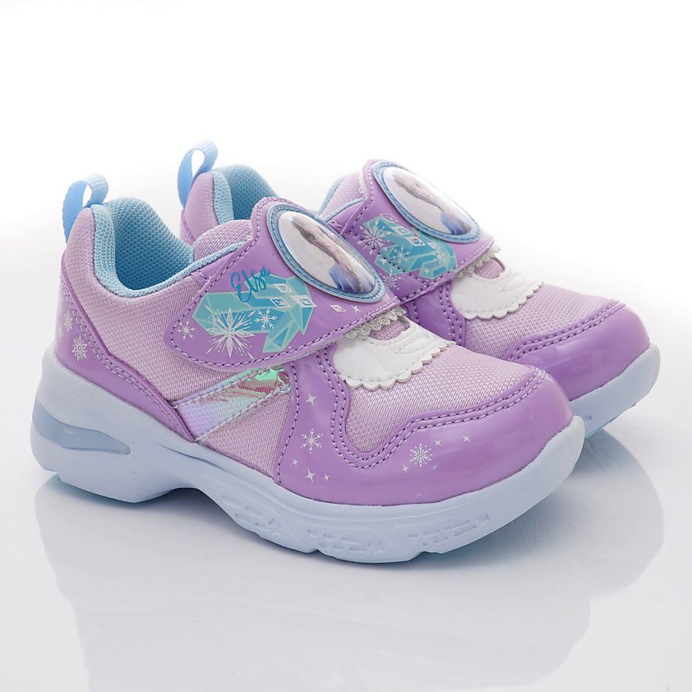Moonstar日本月星 - DN冰雪奇緣電燈(中小童段)-運動鞋-紫