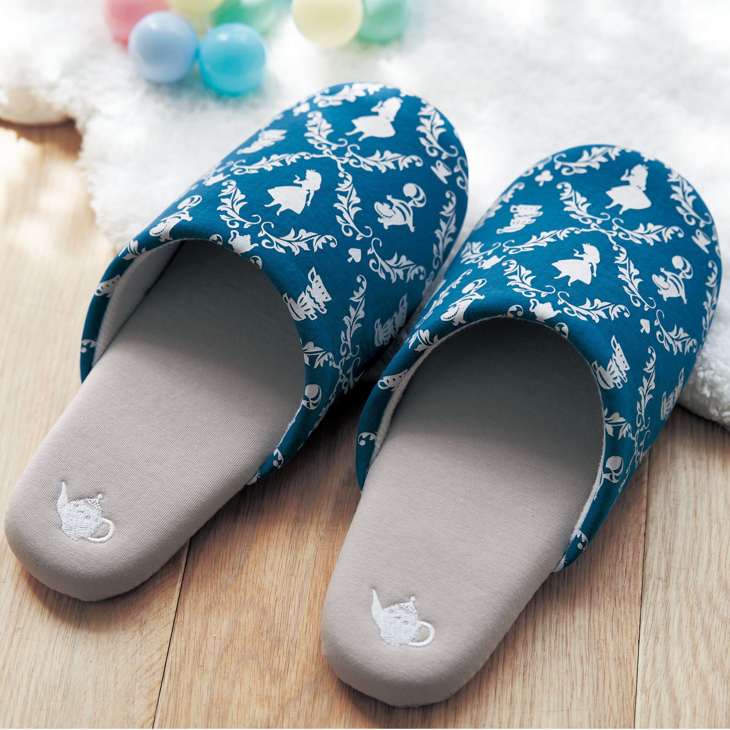 日本千趣會 - 迪士尼室內拖鞋-七矮人-卡其