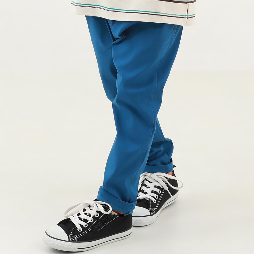 日本 devirock - [推薦款]嫘縈混百搭休閒長褲-經典藍