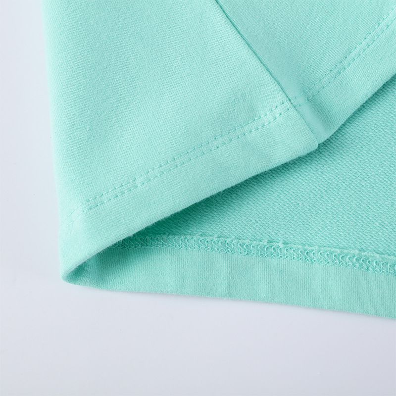 Jumping meters - 連帽棉質長袖連身大學T-微笑獨角獸-果綠色