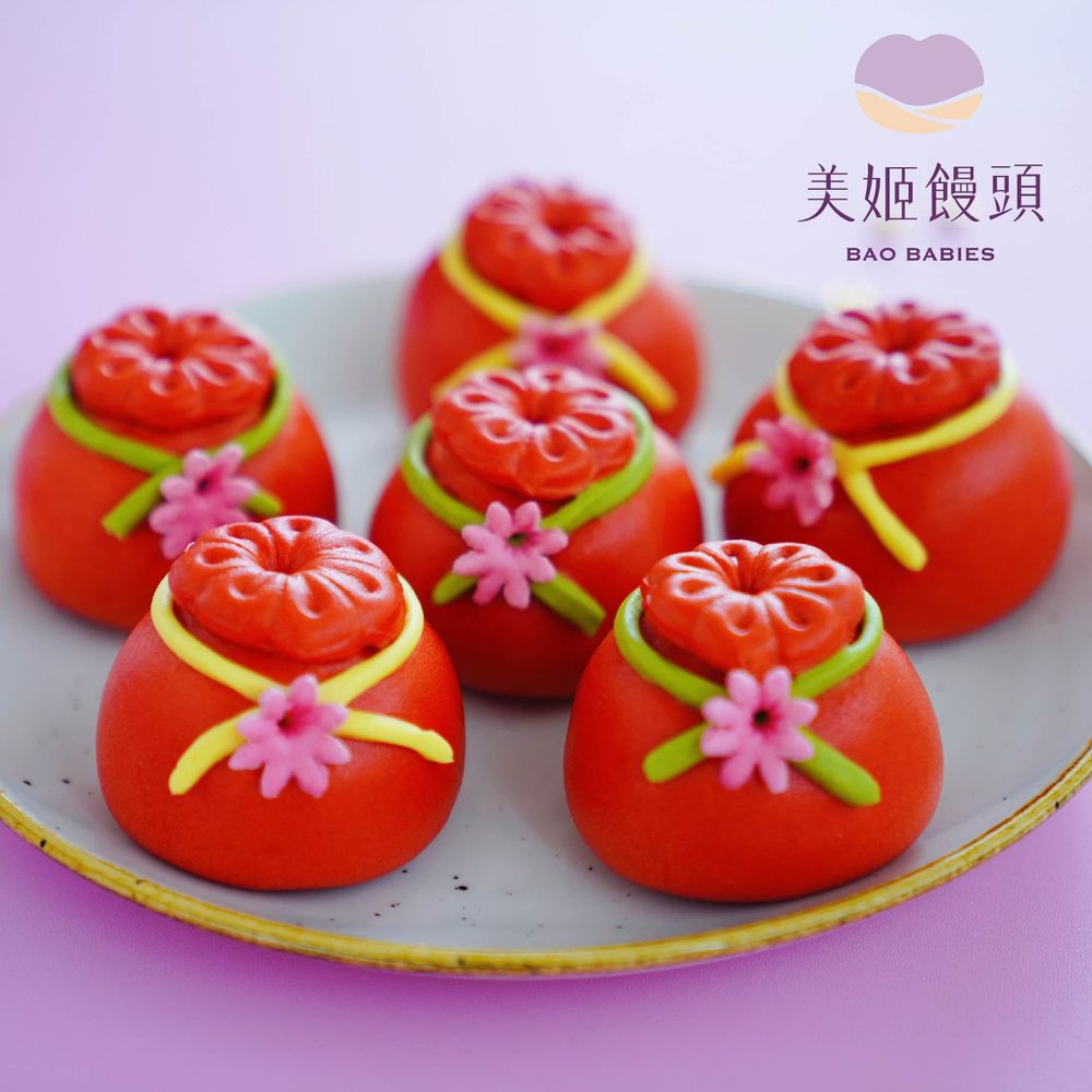 福袋鮮乳造型紅豆包-50g*6入