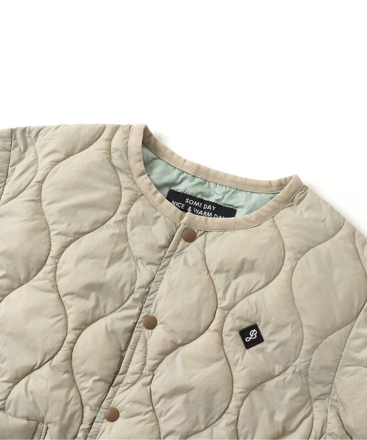 日本 BREEZE - 圓領好搭絎縫鋪棉外套(可機洗)-紅