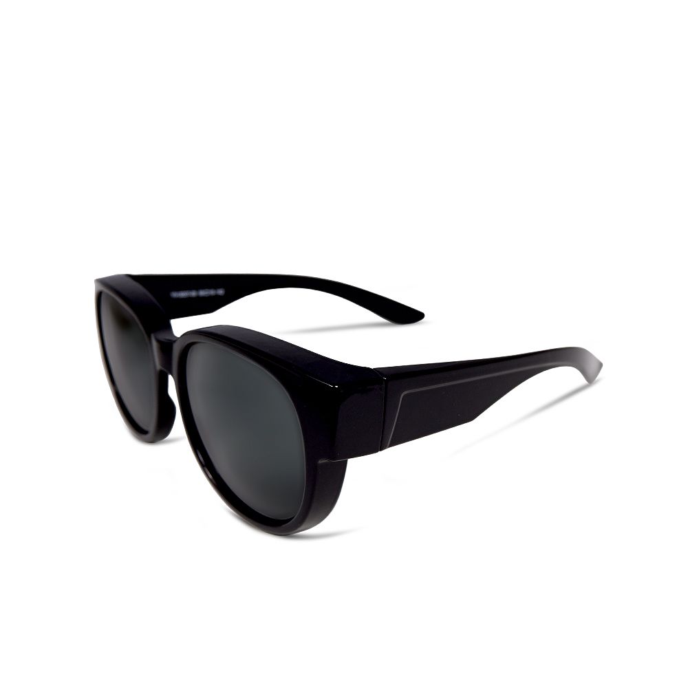 ALEGANT - 時尚豆沙紫圓框全罩式偏光墨鏡│外掛式UV400太陽眼鏡包覆套鏡│車用太陽眼鏡│近視可戴外掛寶麗來墨鏡