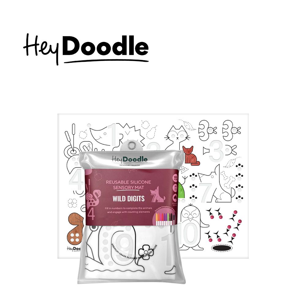 澳洲 創意感官矽膠畫墊-可愛動物 123