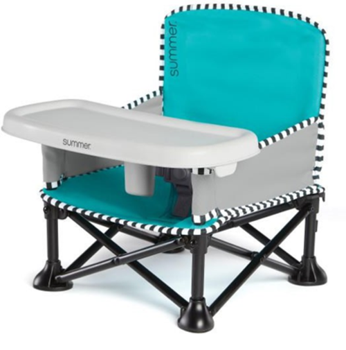 Summer Infant - 輕巧攜帶式折疊野餐椅-藍色-(附收納袋)