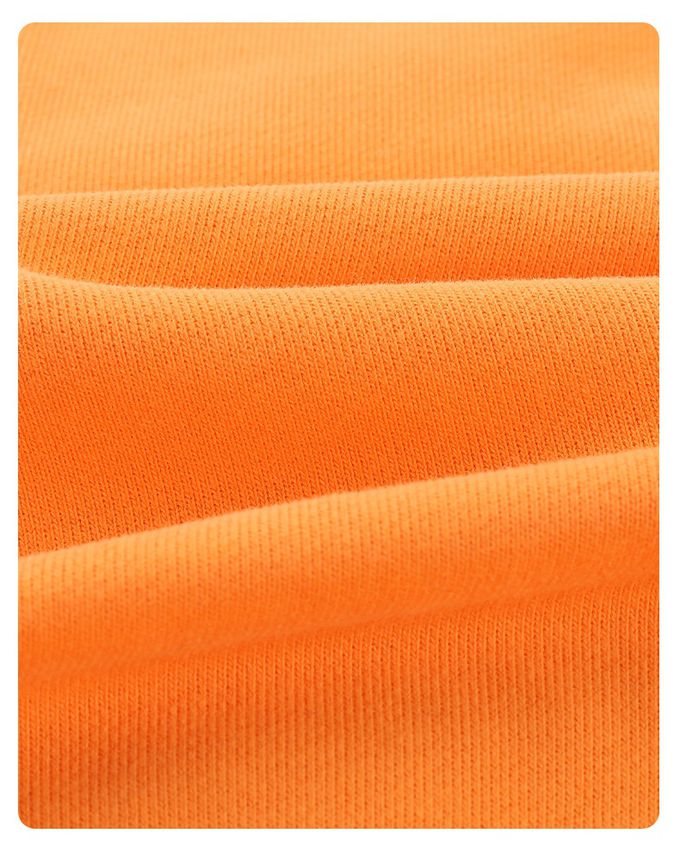 圓領假兩件長袖上衣-老虎印花-橘+黑色