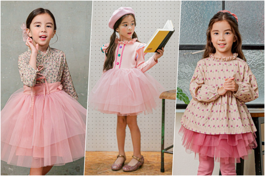 韓國 Babydoll - 唯美生活韓服洋裝套裝-粉