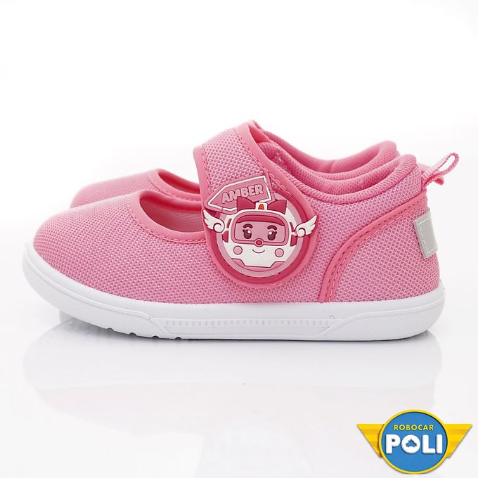 台灣製POLI休閒室內鞋-POKP10513粉(中小童)-室內休閒鞋-粉