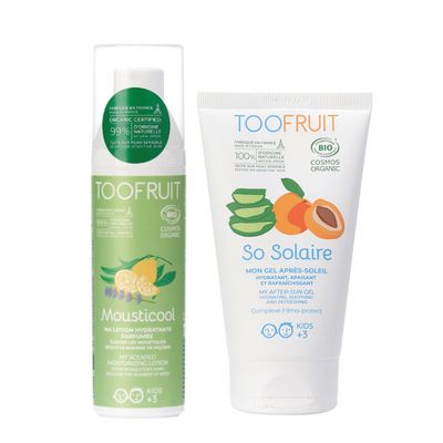 法國 TOOFRUIT - 果漾夏日防護組-兒童香氛防蚊乳液100ml + 兒童曬後修護凝膠150ml