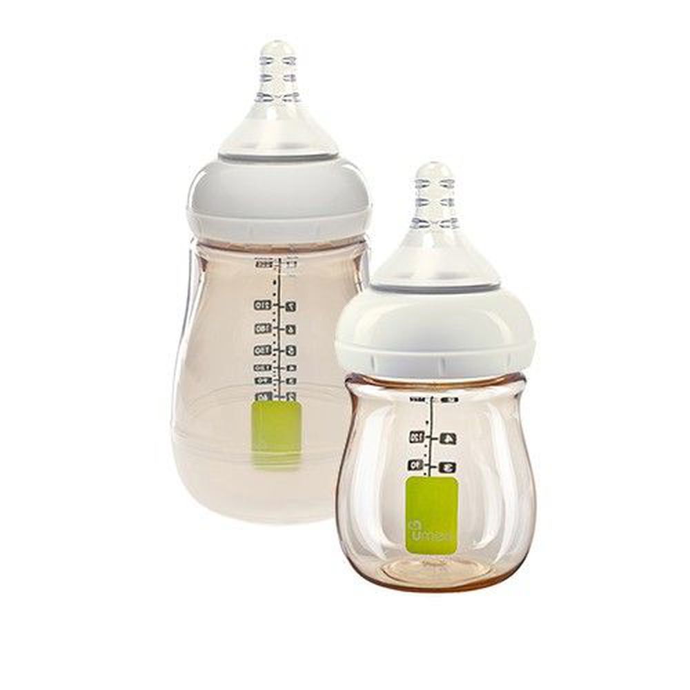 荷蘭 Umee - Utouch Ultra 寬口防脹氣 PPSU 奶瓶-附奶嘴-1 + 1 實用組 (1 號慢流速-圓孔 [0個月新生兒])-160mLx1+260mLx1