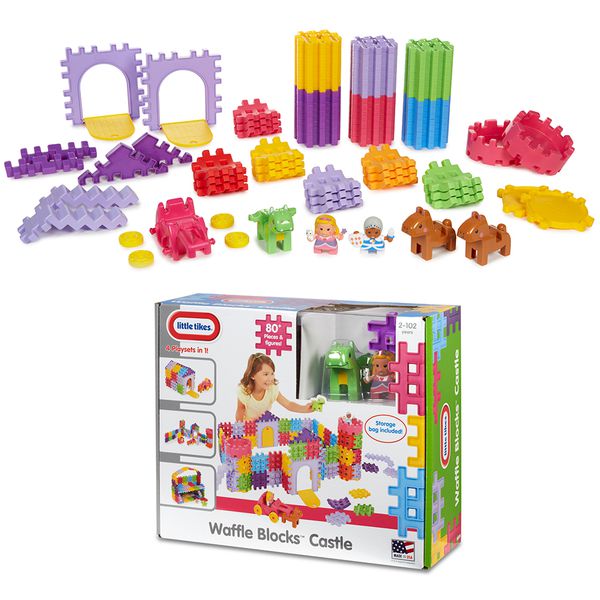 美國 Little Tikes - 鬆餅積木-城堡-89PCS