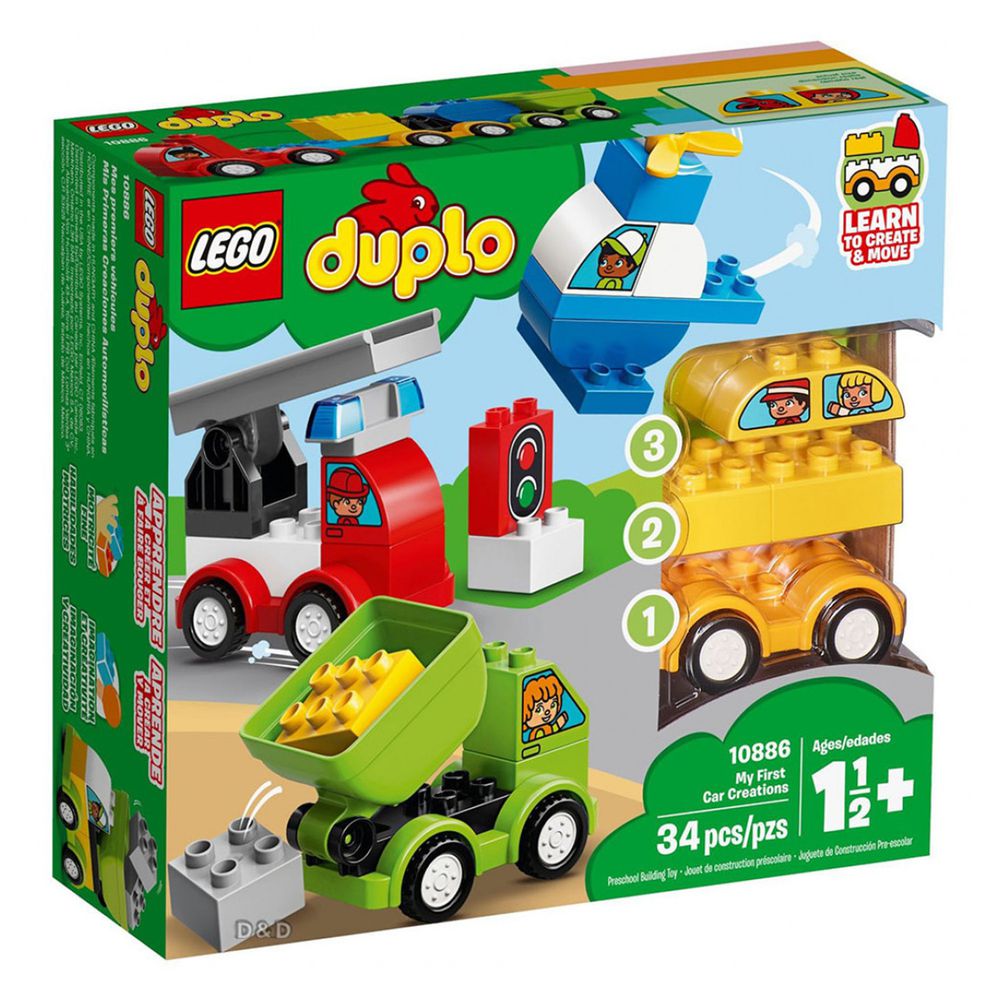 樂高 LEGO - 樂高 Duplo 得寶幼兒系列 - 我的第一套創意汽車組合 10886-34pcs