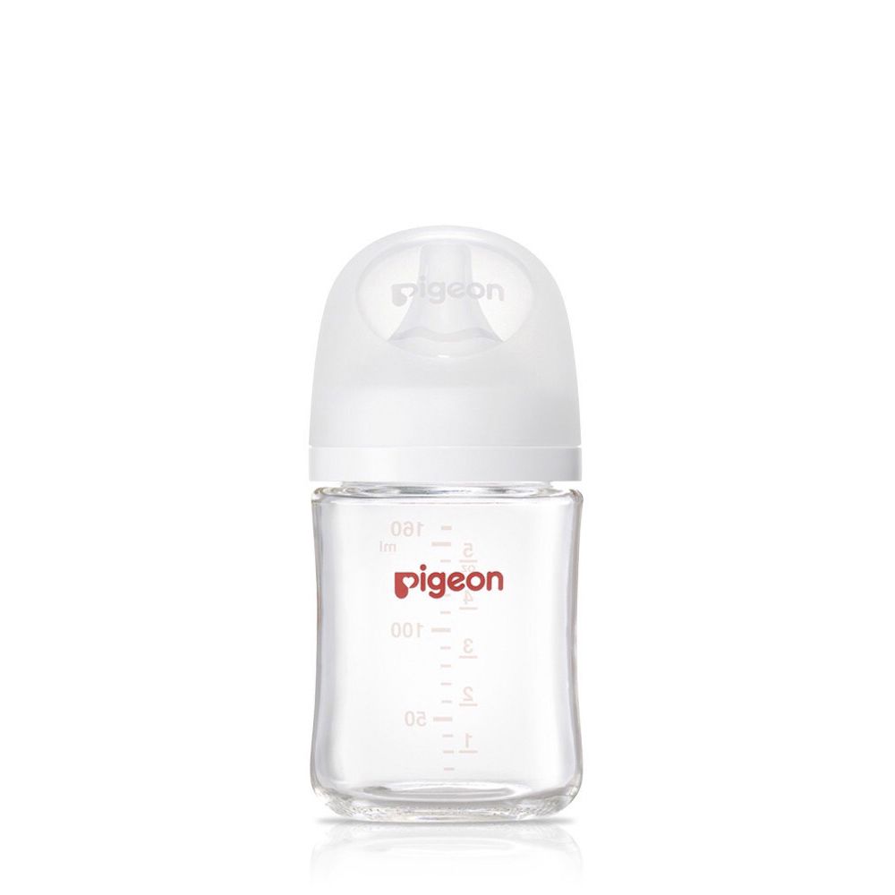 第三代母乳實感玻璃奶瓶160ml-純淨白