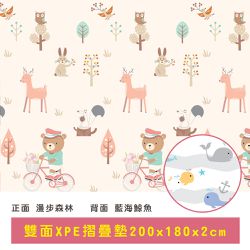 Global mat - 國民地墊-漫步鯨魚(厚度2cm)-(雙面花色，共一片地墊)