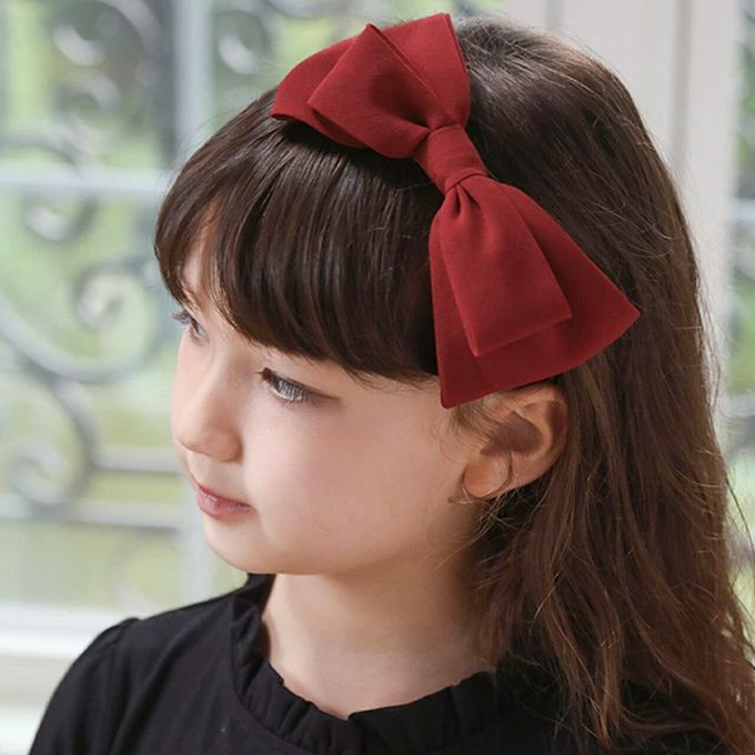 日本 Catherine Cottage - 優雅蝴蝶結雪紡緞帶髮箍-黑